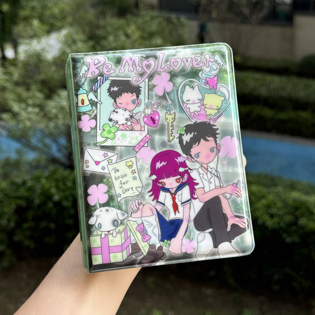Onionion* Bird Bird One Bemylover Two Grid Fixed Page Pvc Card Album Card Holder 3inch Small Cards Polaroid