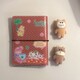 Onionion*Nio Lucky Four-Leaf Clover Brown Polka Dot Original Travel Passport Holder Organizer Document Card Holder