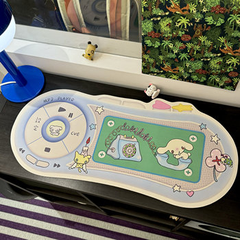 Onionion* Bird Bird One Mp3 Player Large Size Pu Leather Desk Mat Office Desk Student Dormitory Desktop