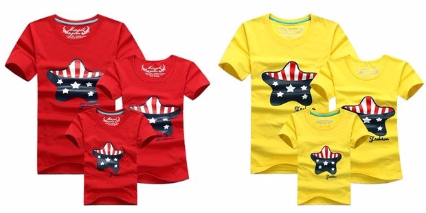 Quần áo bố mẹ cho bé hè 2018 mới cotton ba người phù hợp với gia đình hè đầy đủ ba áo thun ngắn tay quần áo gia đình