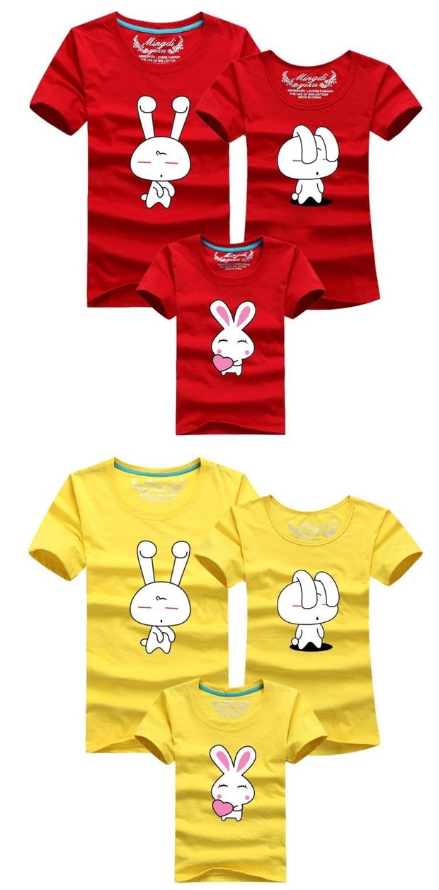 Cha mẹ-con 2018 hè mới cotton gia đình nhà áo thun ba mảnh thủy triều t Cha mẹ-con hè hè tay ngắn quần áo gia đình mùa hè