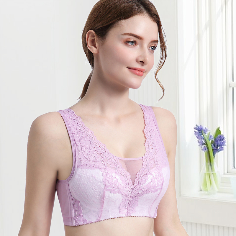 Không xốp lót womens thép mỏng điều chỉnh vòng kích thước lớn áo ngực chương trình lớn nhỏ từ bên này sang bên sữa bộ sưu tập áo ngực mùa hè.