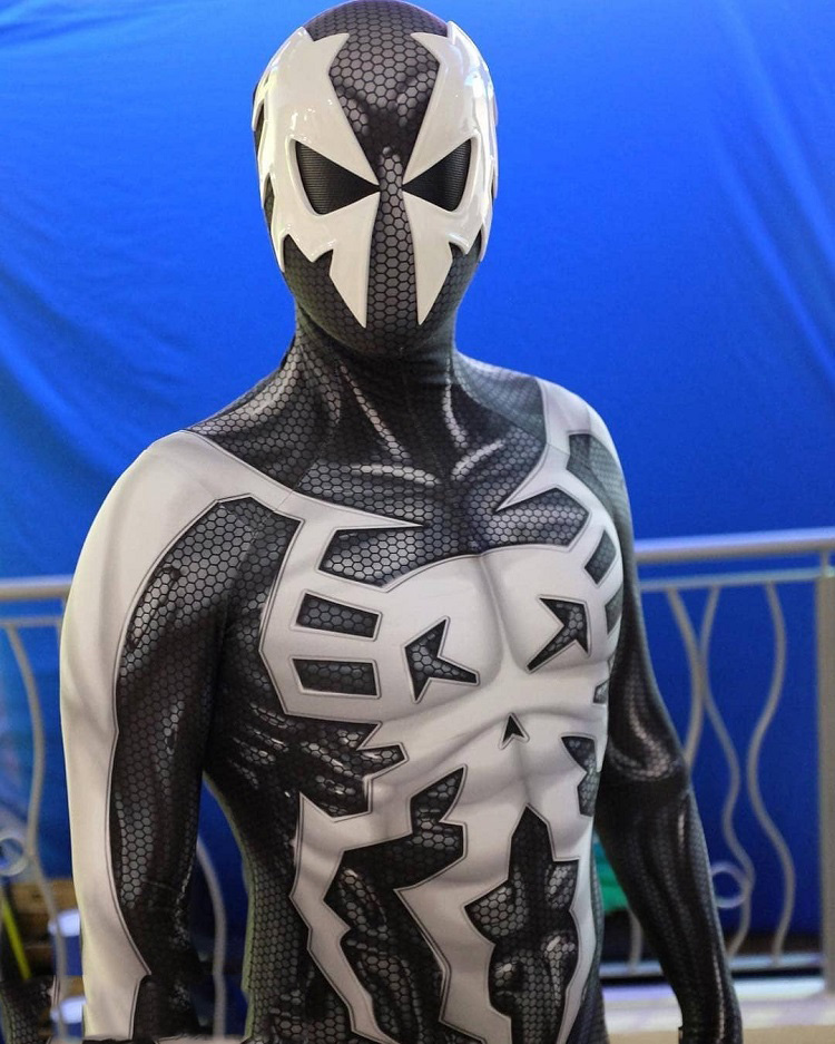 Bộ phim Fulian Spider-Man 2099 Bộ đồ người nhện nọc độc thời đại mới phù hợp với bộ đồ Xiêm - Cosplay đồ ngủ cosplay mèo