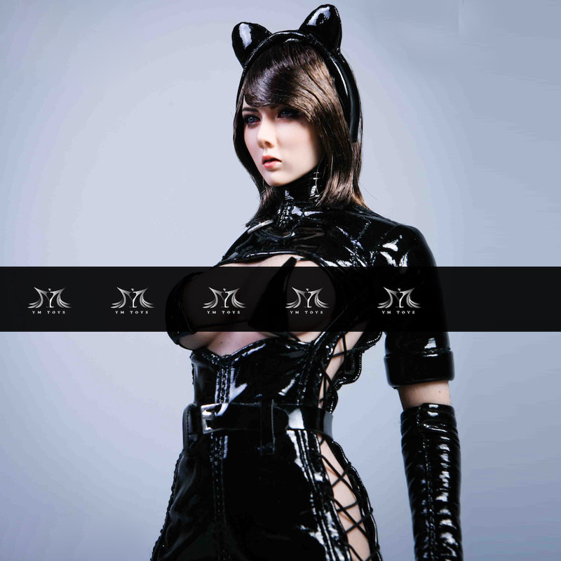 1 6 soldiers clothes accessories sexy cat skin coat and sock carving package glue model