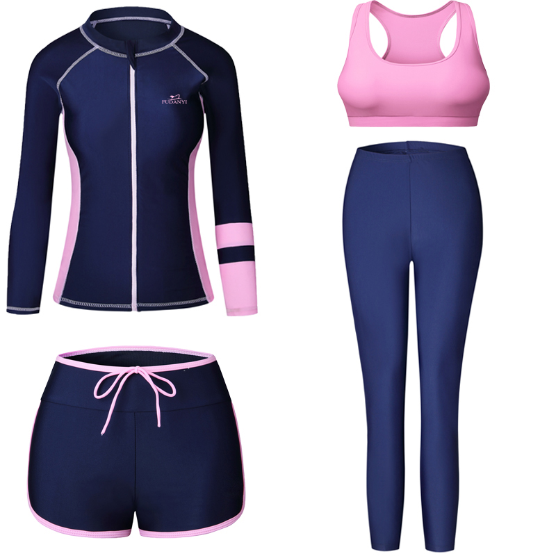 South Korea's new snorkeling zipper diving suit split jellyfish swimsuit with long sleeve swimsuit