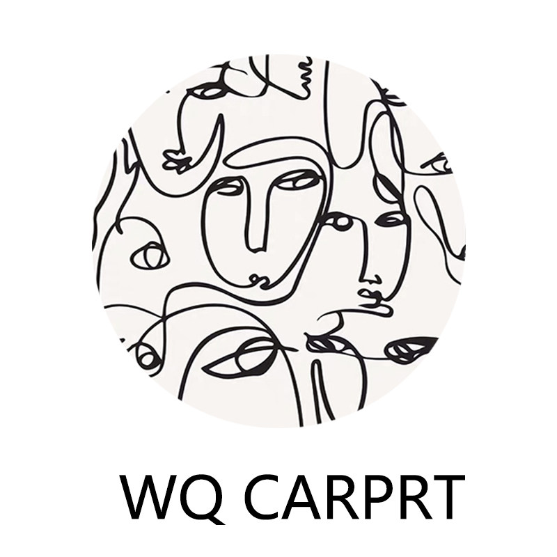 Turkish face art round carpet Nordic ins style simple carpet model dressing table hanging basket floor mat