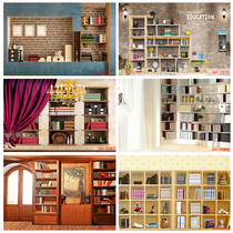 New anchor background bookshelf bookshelf web red live room background wall library office jitsu live room background