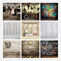 New Korean version of childrens brick wall photography background cloth Studio wedding theme photo wall photo background cloth background paper