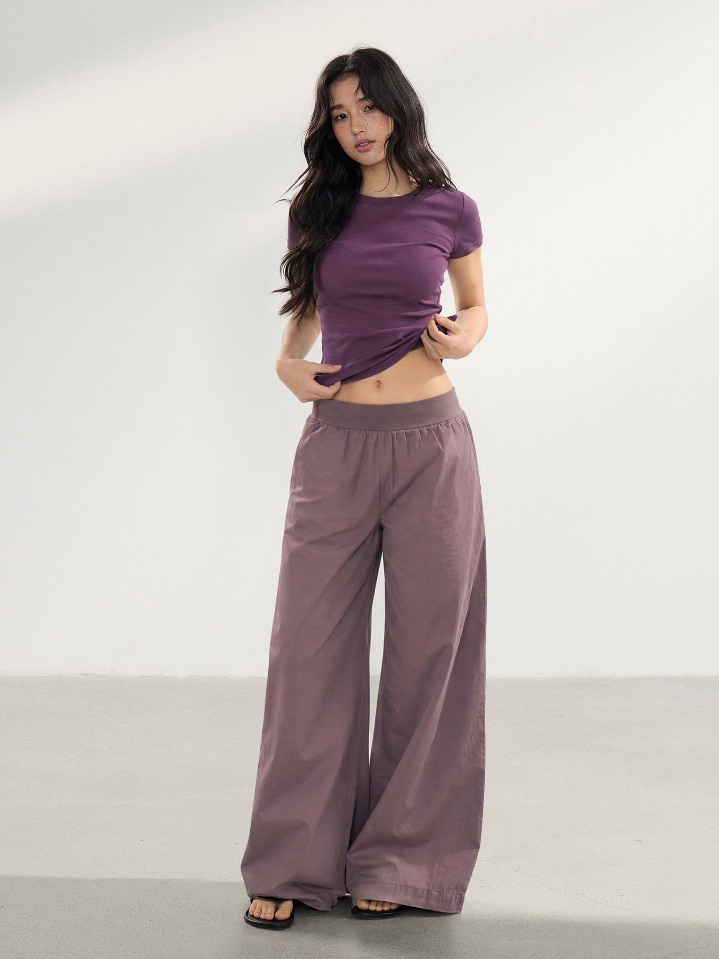 WITHMIN Purple Slim-Fit Crew-Neck Tee