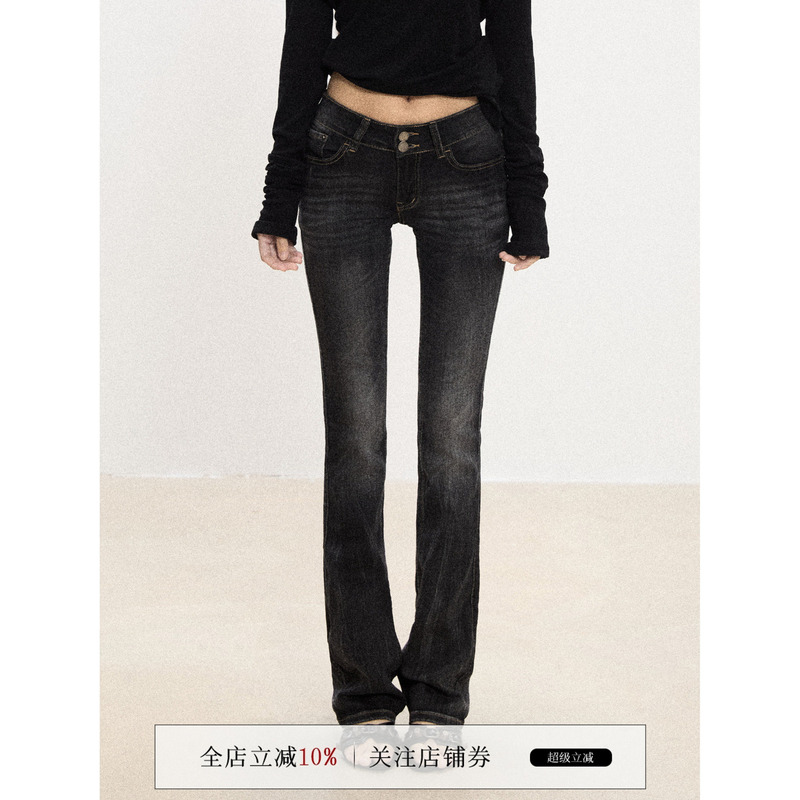 Withmin Black Jeans for Women 2026 New Spring and Summer Slim Fit Low-Waist Washed Retro Skinny Pants Withmin Black Jeans for Women 2026 New Spring and Summer Slim Fit Low-Waist Washed Retro Skinny Pants