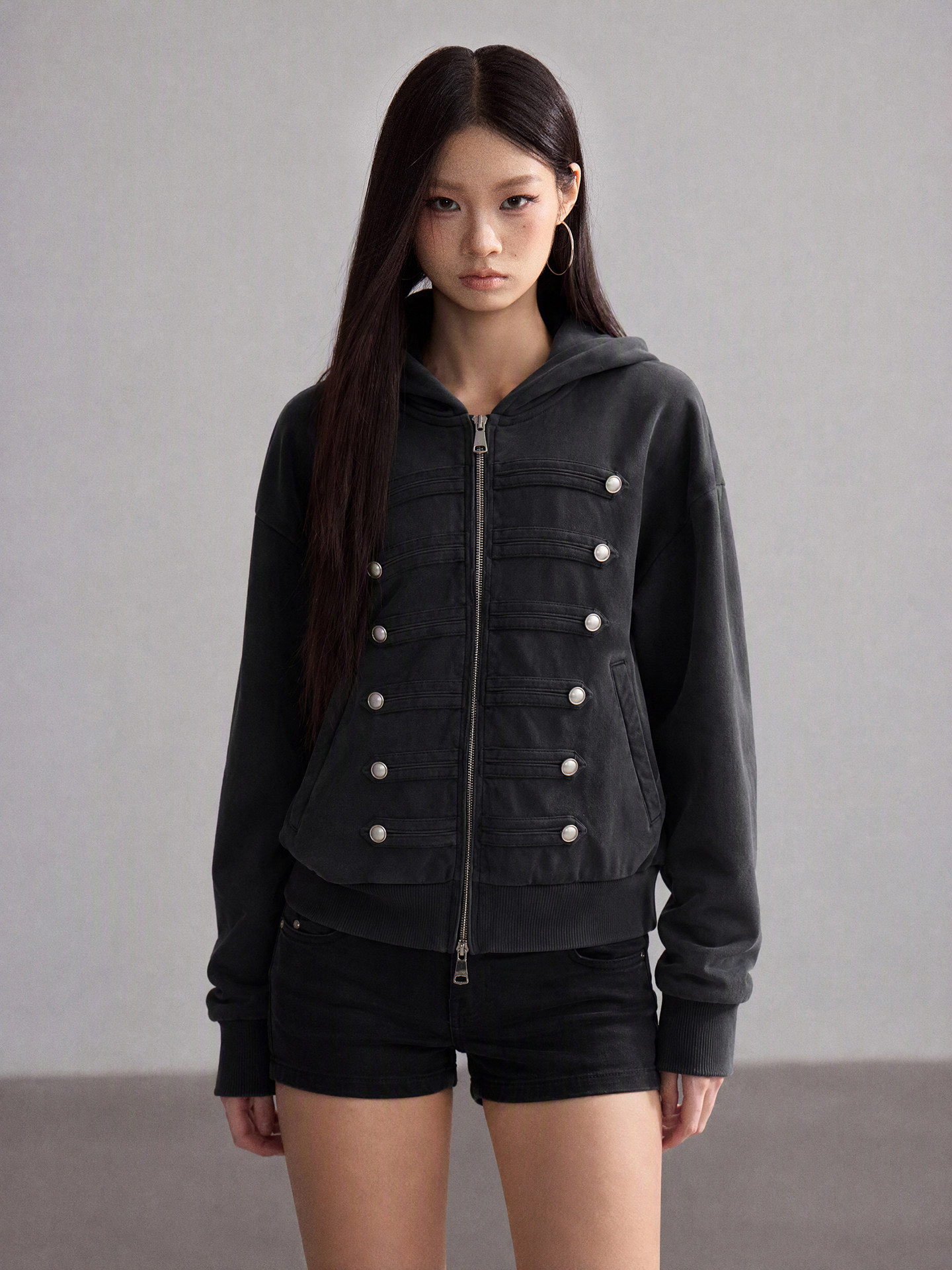 WITHMIN Hooded Zip-Up Sweatshirt