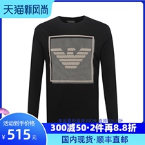 Emporio Armani Armani mens long-sleeved fashion printed thin T-shirt 21 spring and autumn new luxury