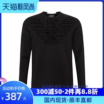 Emporio Armani Armani Long Sleeve Thin T-shirt Young Men Slim Fit Long Black T-shirt Autumn Luxury