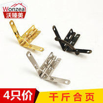 Four price thousand catty hinge golden wooden box box seven-character hinge gift box support hidden hinge packaging box aircraft hinge