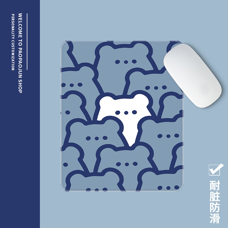 Students' Cutting Round Slide Computer Non-Slide Desk in Cutty Cutting Net Red Bear Writing Desk