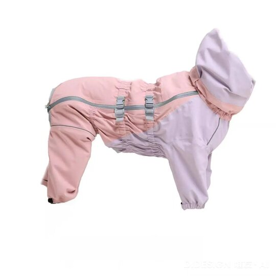 Dog Raincoat, Four-Legged Full-Cover Hooded Jacket for Border Collies, Golden Retrievers, Medium and Large Dogs, Waterproof All-Season Dog Clothing, Rain Poncho