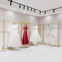 Nano gold wedding shop Cheongsam wedding special high-grade display stand floor-to-ceiling double-layer suit hanger clothing rack