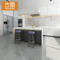 Candy glaze antique brick kitchen toilet floor tiles Non-slip wear-resistant Nordic gray bathroom wall tiles 300x600