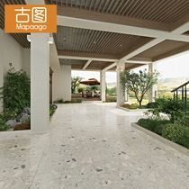 Terrazzo floor tiles Living room 600x600 color toilet tiles Bathroom kitchen Outdoor courtyard Non-slip wear-resistant