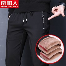 Pants Men Plus Suede Thickened Sport Casual Pants Autumn Winter Cashmere Warm Long Pants Men Outwear Cotton Pants