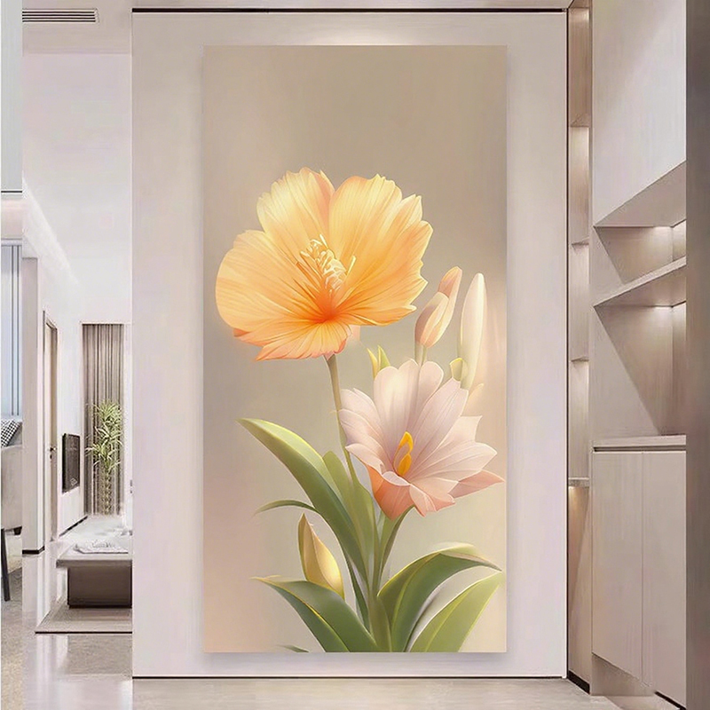 New Entrance Decorative Painting for the Front Door, Hallway, and Corridor, Self-Adhesive 3D Stereo Stickers, Background Wall Stickers, Mural