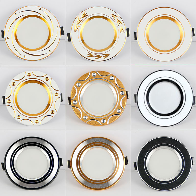 Living Room Recessed Led Downlight 7.5cm Cutout 5W Tri-Color Dimmable Home Ceiling Spotlight Hole Light Living Room Recessed Led Downlight 7.5cm Cutout 5W Tri-Color Dimmable Home Ceiling Spotlight Hole Light