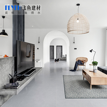 The Silent Wind Vegetarian color micro cement soft light texture imitation ancient brick grey Living room Restaurant non-slip floor tiles 750x1500