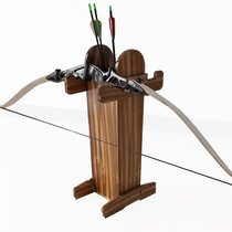 Archery equipment Bow and arrow frame anti-curved composite traditional wooden antique bow frame Arrow museum scenic spot with a pitcher quiver target