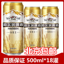Wheat King Beer Listening to 500ml * 18 cans of Harbin Wheat King Beer Beijing Harbin Beer