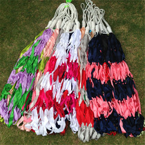 Color strip mesh hammock Outdoor indoor swing Leisure hammock Single large mesh hammock