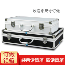 2pcs 4pcs handheld wireless microphone box Portable aluminum box KTV microphone 8pcs handheld protective box box