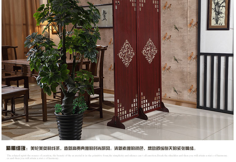 Vách ngăn thời trang phòng khách hiện đại phong cách Trung Quốc đơn giản gấp màn hình phòng ngủ retro di chuyển hai mặt gỗ rắn đẹp - Màn hình / Cửa sổ vách ngăn phòng thờ bằng gỗ