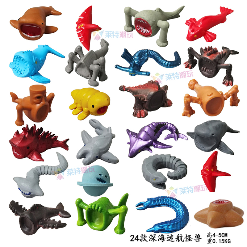 Deep Sea Trek Monster Deep Sea Ocean Blue Monster Snake Doll Model Toy Figurine Micro Landscape Decoration Doll