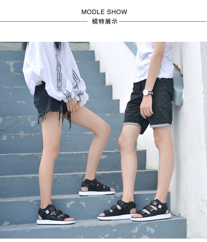 New Bailun Giày Nam Giới Co., Ltd. ủy quyền DCVT NB dép nữ Velcro bãi biển thể thao nam giới mở ngón chân mùa hè xăng đan nữ