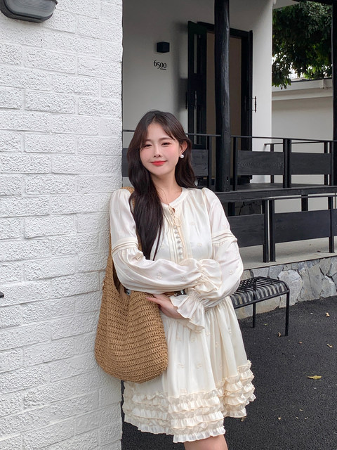 Mb Plus-Size Women's Clothing[Ningxiang Yiyin]French Palace-Style Retro ...