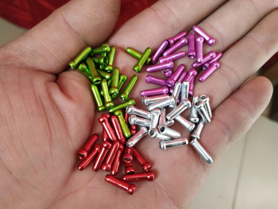 Climbing Bike Road Car Aluminum Alloy Anode Color Line Cap Brake Variable-speed Insider Hat Line Head Cap Wire Core Cap