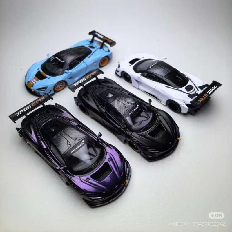 Fg 1/64 Mclaren 720S Gt3X Openable Alloy Car Model Collectible Ornament Gift