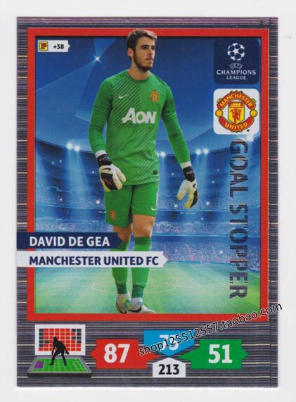 Panini 2013-2014 Champions League star card GS David De Gea Manchester United 327 :