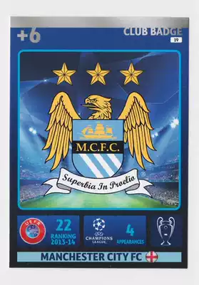 Panini 2014-2015 Champions League Star card logo Manchester City Manchester City : 019