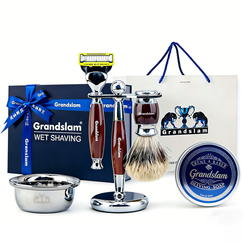 Grandslam Manual Razor Old-Fashioned Razor 5-Layer Blade Birthday Gift Boyfriend Premium Set Gift Box
