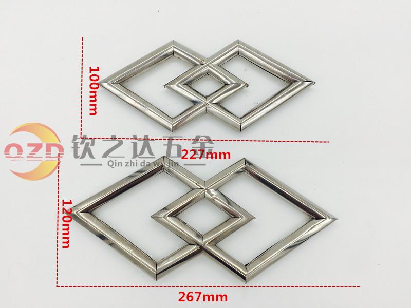Flush Embossing Trim Hardware Accessories Stainless Steel Hexagonal Double Rhombus Stainless Steel Door Flower Window Flower Accessories 201304