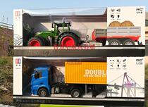 Double eagle oversized wireless remote control Mercedes container transport truck Farmer dump truck simulation engineering vehicle model