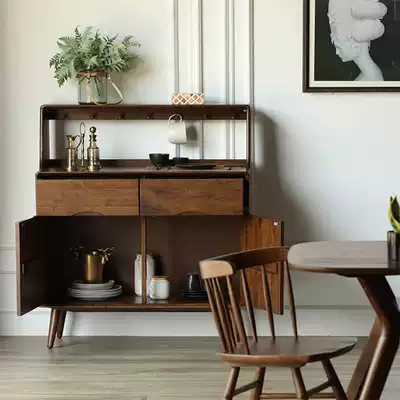 Alley trick) Cabinet Nordic solid wood light luxury cupboard simple modern bedroom storage Cabinet porch