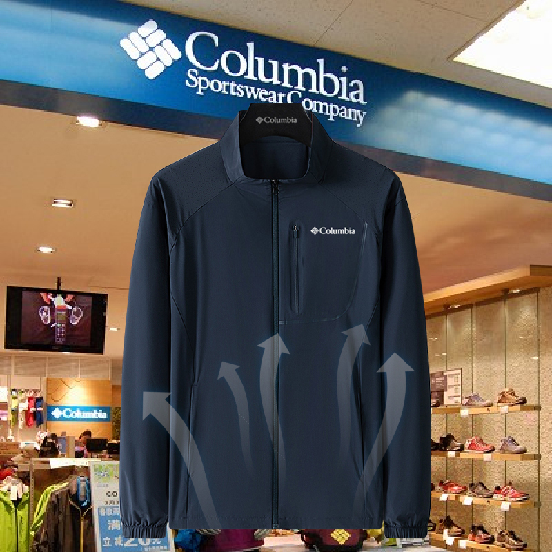 Colombian Stand-Up Collar Sun Protection Clothing for Men, Breathable Skin Clothing, Cool and Anti-Uv Upf50+ Four-Way Stretch Colombian Stand-Up Collar Sun Protection Clothing for Men, Breathable Skin Clothing, Cool and Anti-Uv Upf50+ Four-Way Stretch