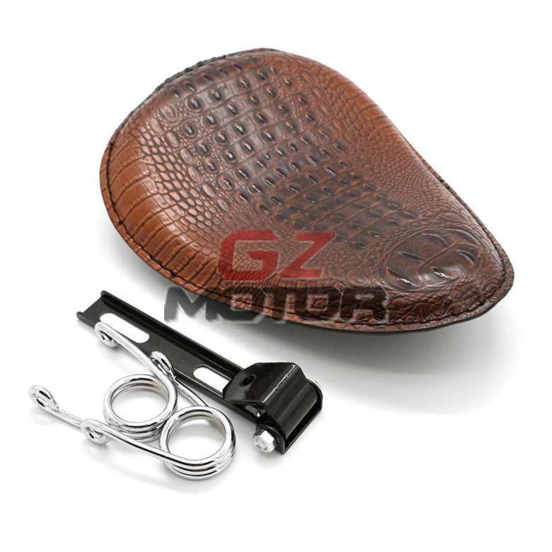 Locomotive accessories Harley cruise Harley locomotive guardrail modified retro spring leather seat single seat bag cushion assembly