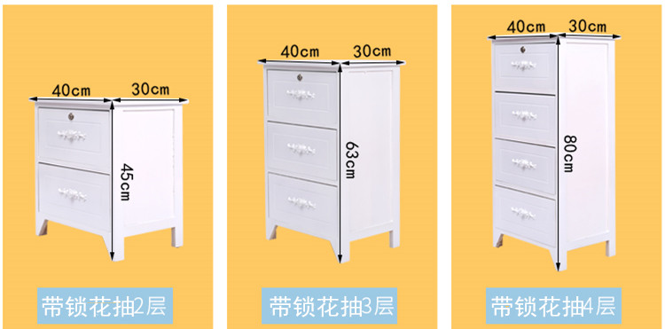 Rắn gỗ giường tủ bảo quản ngăn kéo tủ vết nứt nhỏ phong cách tối giản tủ tủ phòng ngủ sống bên nhỏ hẹp - Buồng tủ 5 ngăn