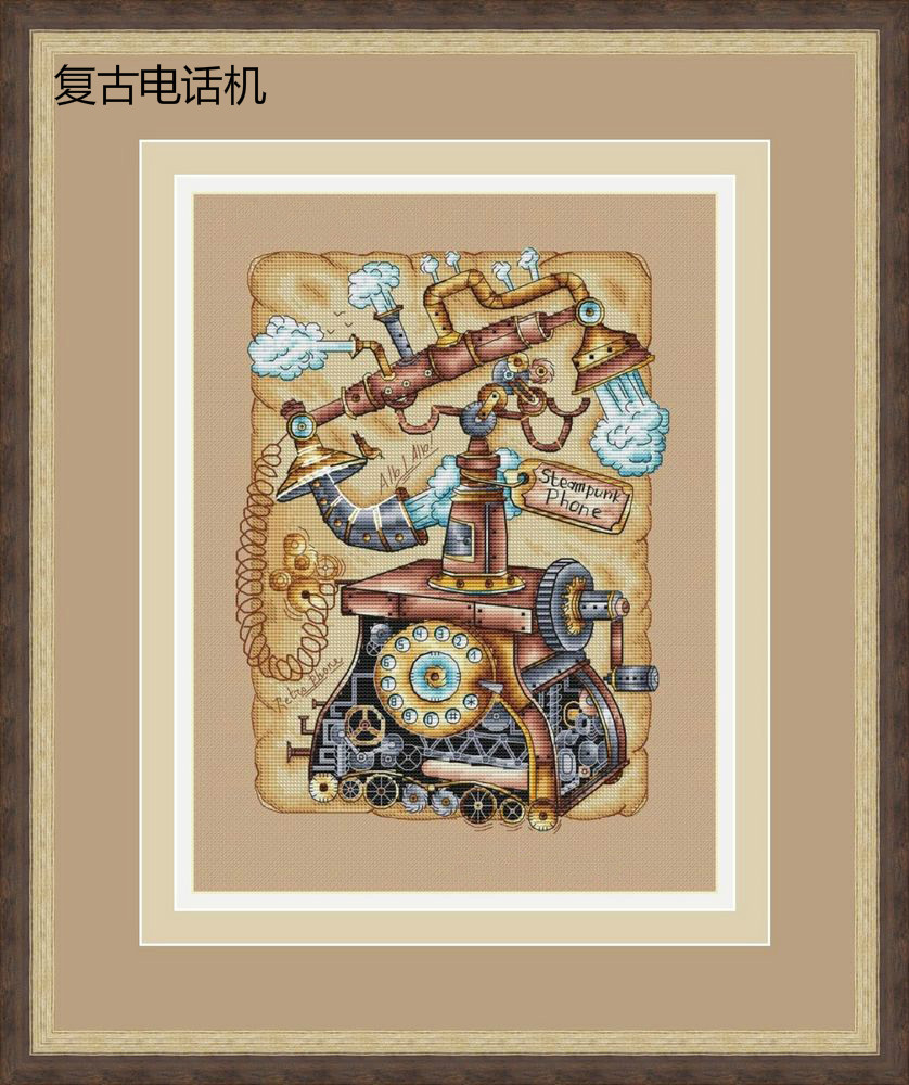 Cầu vồng thêu Quảng trường chính hãng DMC cross stitch từ phù hợp với những mảnh máy may Vintage điện thoại máy pha cà phê - Bộ dụng cụ thêu tranh thêu sơn thủy hữu tình