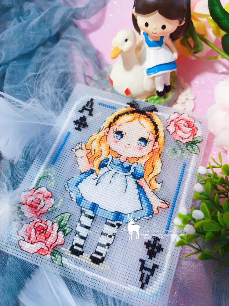 Годная (Genuine) DMC embroidery нитки для вышивания крестиком Алиса игральные карты холодильник магнит пластина