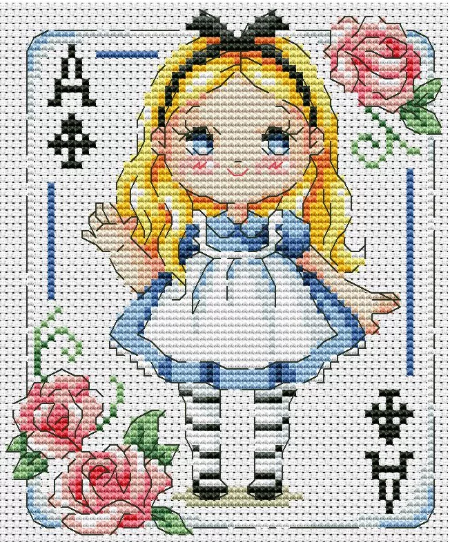 Годная (Genuine) DMC embroidery нитки для вышивания крестиком Алиса игральные карты холодильник магнит пластина