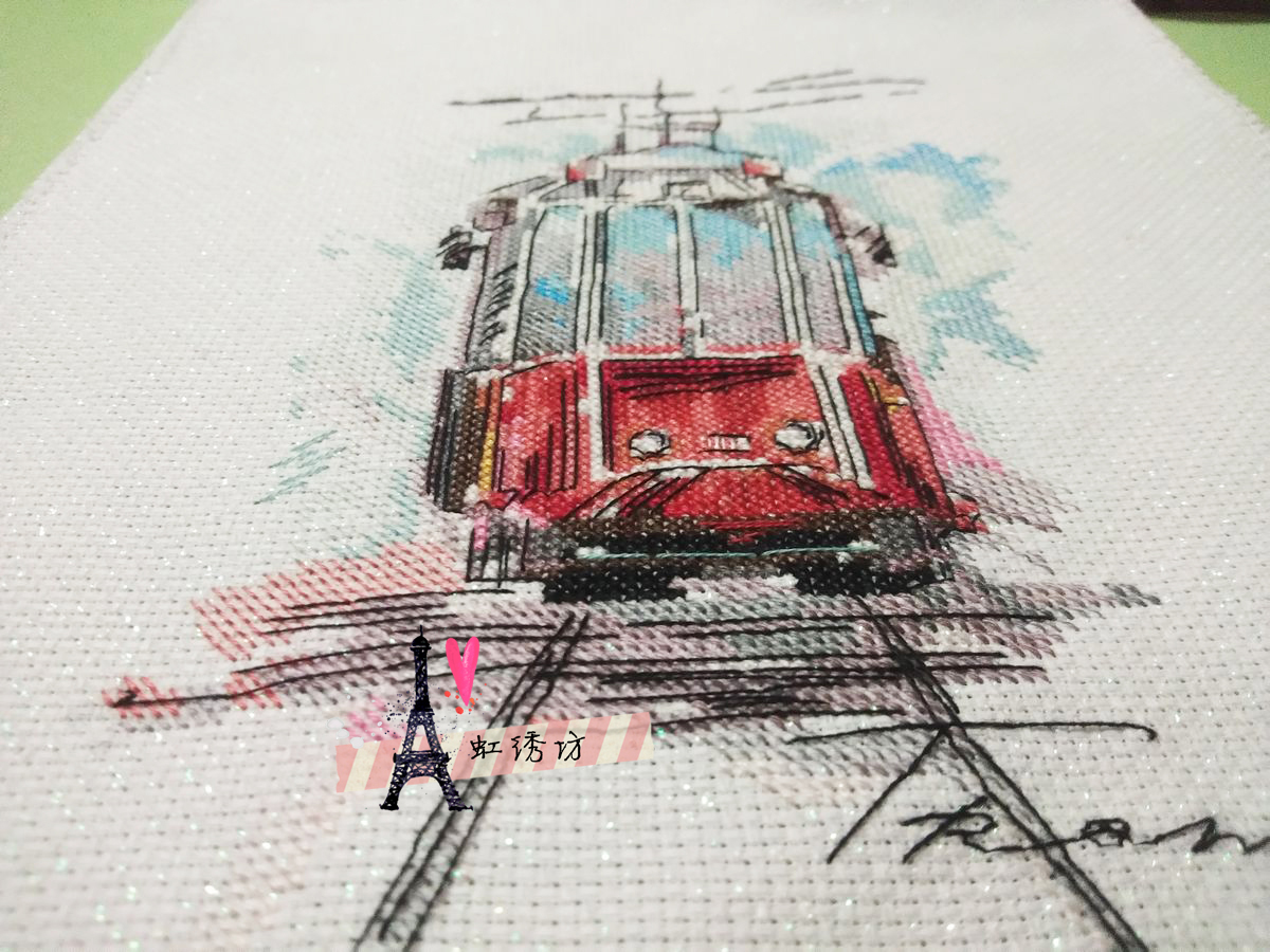 Cầu vồng thêu Quảng trường chính hãng DMC cross stitch từ phù hợp với mẩu xe đường sắt đô thị - Bộ dụng cụ thêu tranh thêu đồng quê